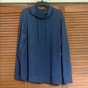 Lightweight Blue Hoodie with Drawstring